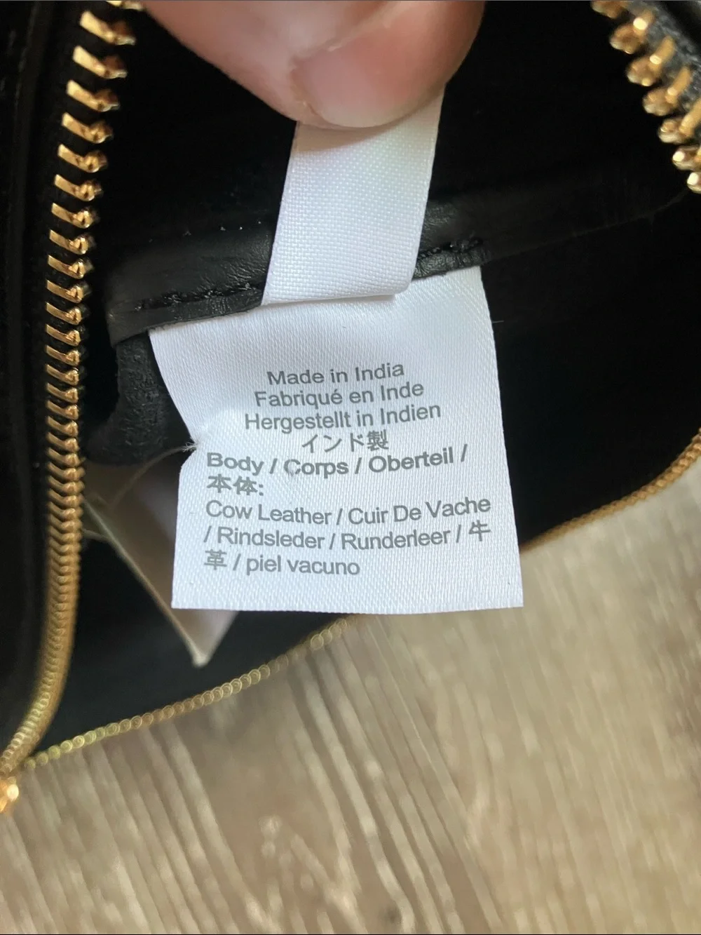 J.Crew Berkeley zipper pouch in leather and suede